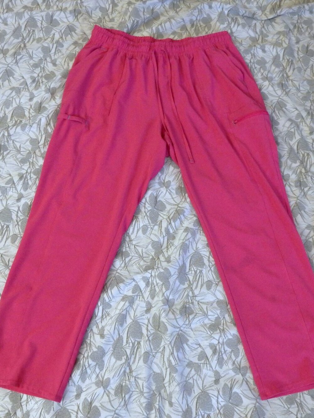 SCRUBSTAR SCRUB PANTS Pink technical scrub pants womens 2X XXL medical nurse